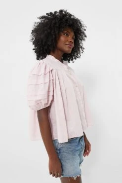Lilac Salome Puff Sleeve Button Down Top -Loeffler Cloth Shop xKfAbbCEKJ5p8NFfzUUiVpdaAaftRkKf 1