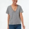 Heather Grey V Neck Tee -Loeffler Cloth Shop xPsZOoXEjy5TXj6Asxvh4pMYbxvhRMmH 1