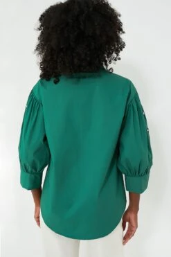 Green Bara Shirt -Loeffler Cloth Shop xQtqdDeXuLba7TduuXAvCJc2co9DsyFg 1