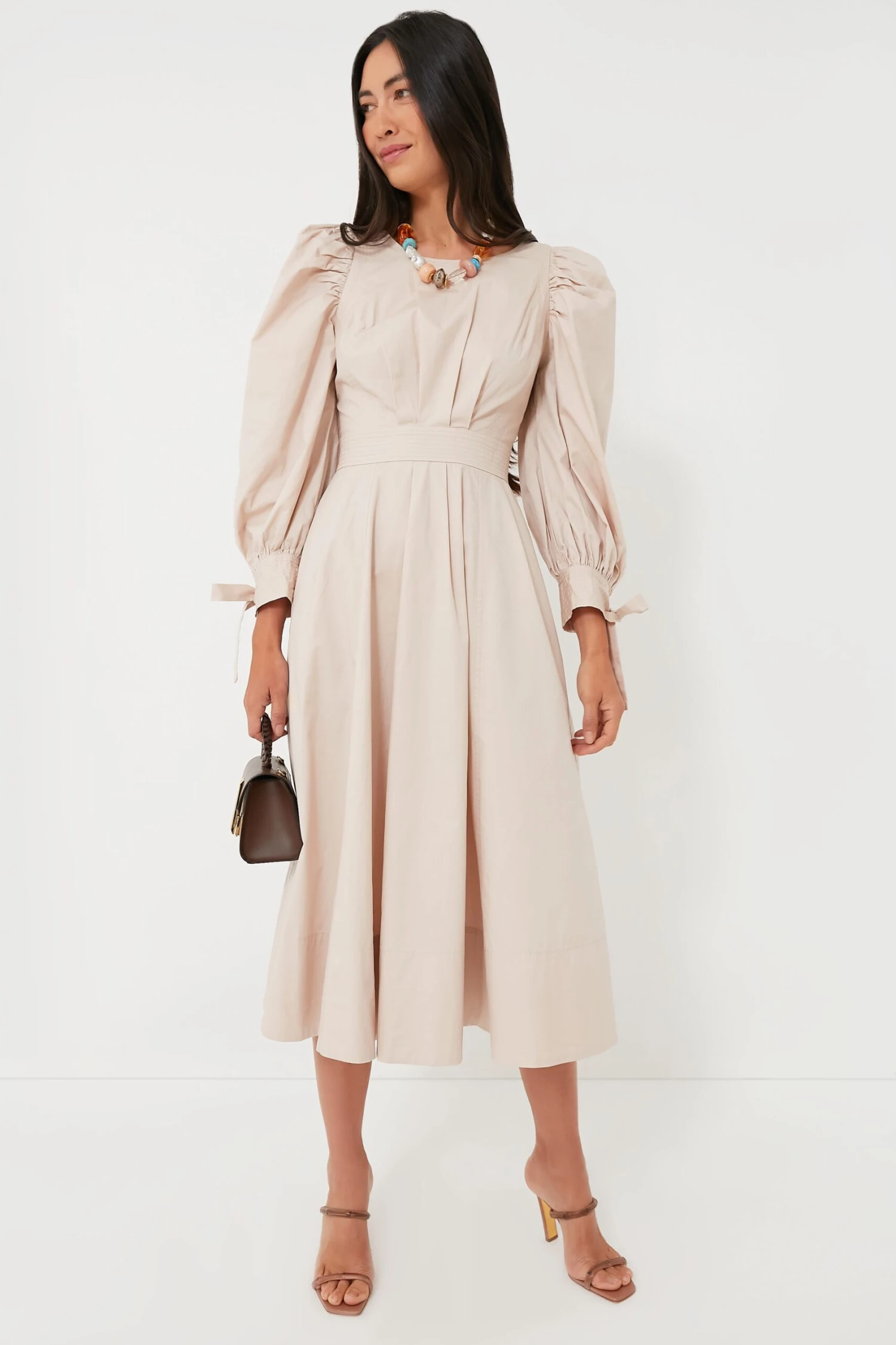 Stone Beige Leighton Midi Dress 4 Stone Beige Leighton Midi Dress - Image 2