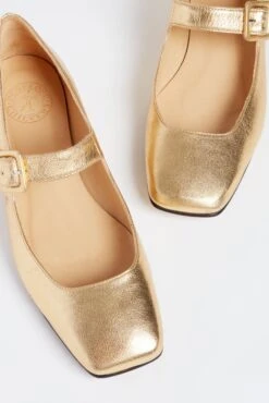 Gold Leather Low Mary Janes -Loeffler Cloth Shop xjftQVTIL6XMBroLTzfIUeyuUtpe989w 1