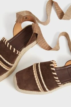 ULLA JOHNSON Dark Brown Stitch Detail Espadrilles -Loeffler Cloth Shop xm2TgxNoEg0bNkFR2pfTYlbRCR2SUodt 1