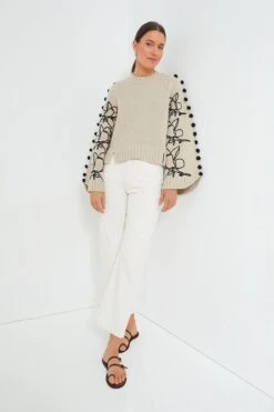 Stone Black Adele Wool Embroidered Knit -Loeffler Cloth Shop xt8Af88wWiEhjfEPtn4x61jahzZa62V2 1