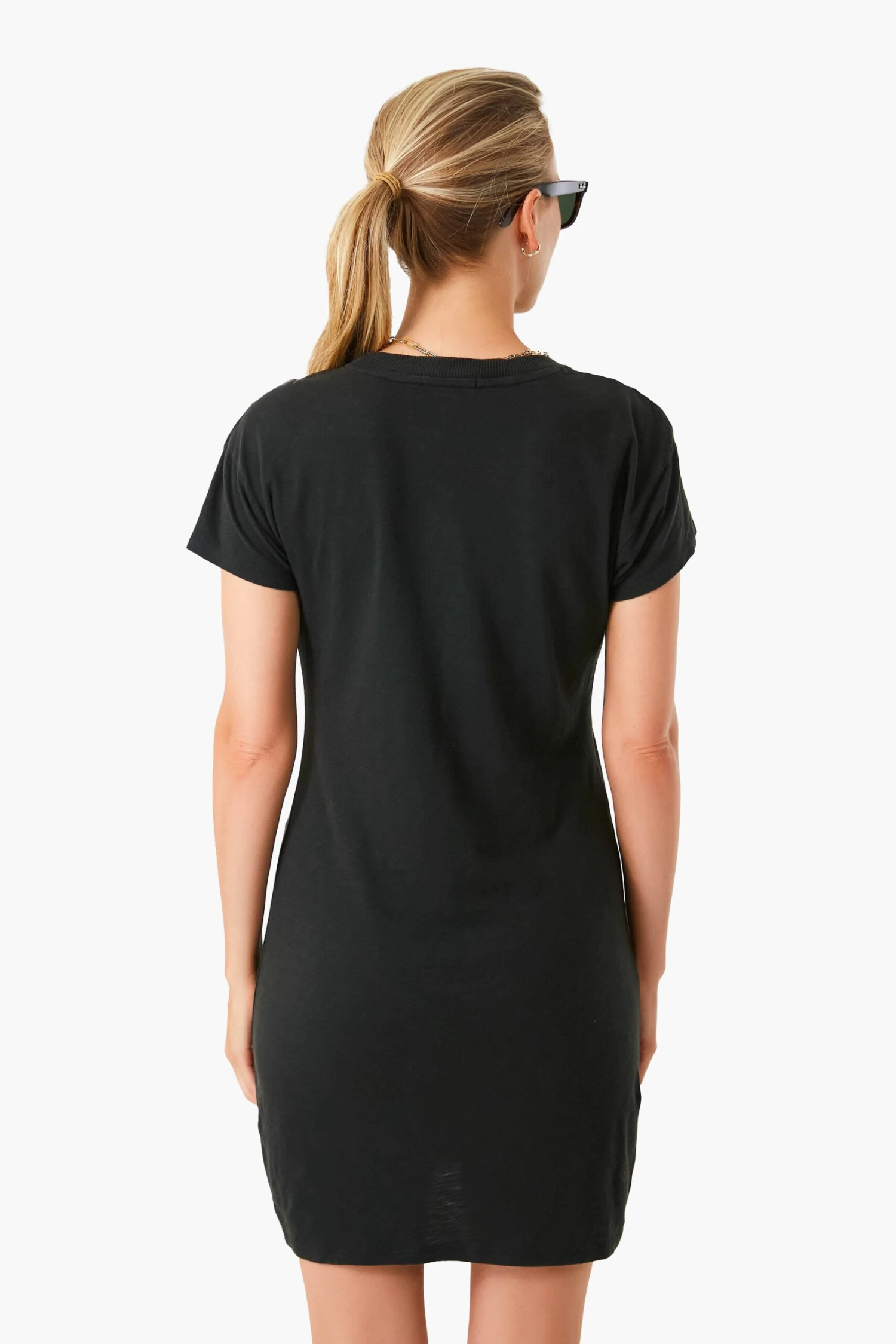 Black Modern Slub Tee Dress 6 Black Modern Slub Tee Dress - Image 4