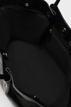 Black Croc New York Tote -Loeffler Cloth Shop y0xhsrDqApxRb5qiuAfiGrzxcwoUElUW 1