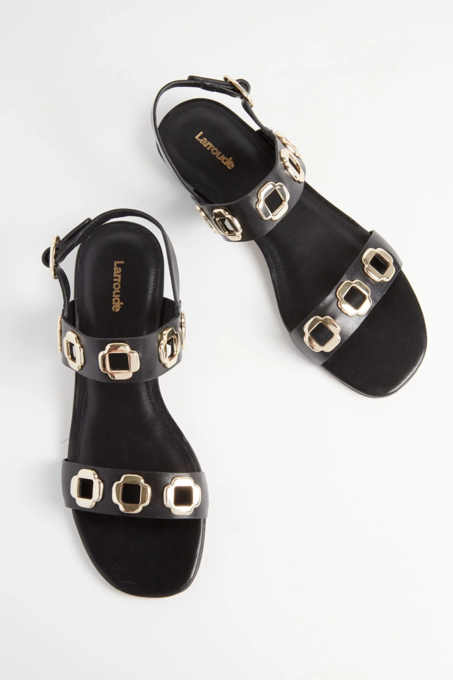 Black Leather Milan Flat Sandals 7 Black Leather Milan Flat Sandals - Image 5