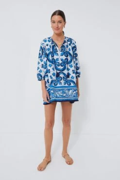 Capri Blue Majolica Tile Bondi Coverup -Loeffler Cloth Shop yYxHnbxTPOUBmPDvBSqAo9NUK4Ll7pUf 1