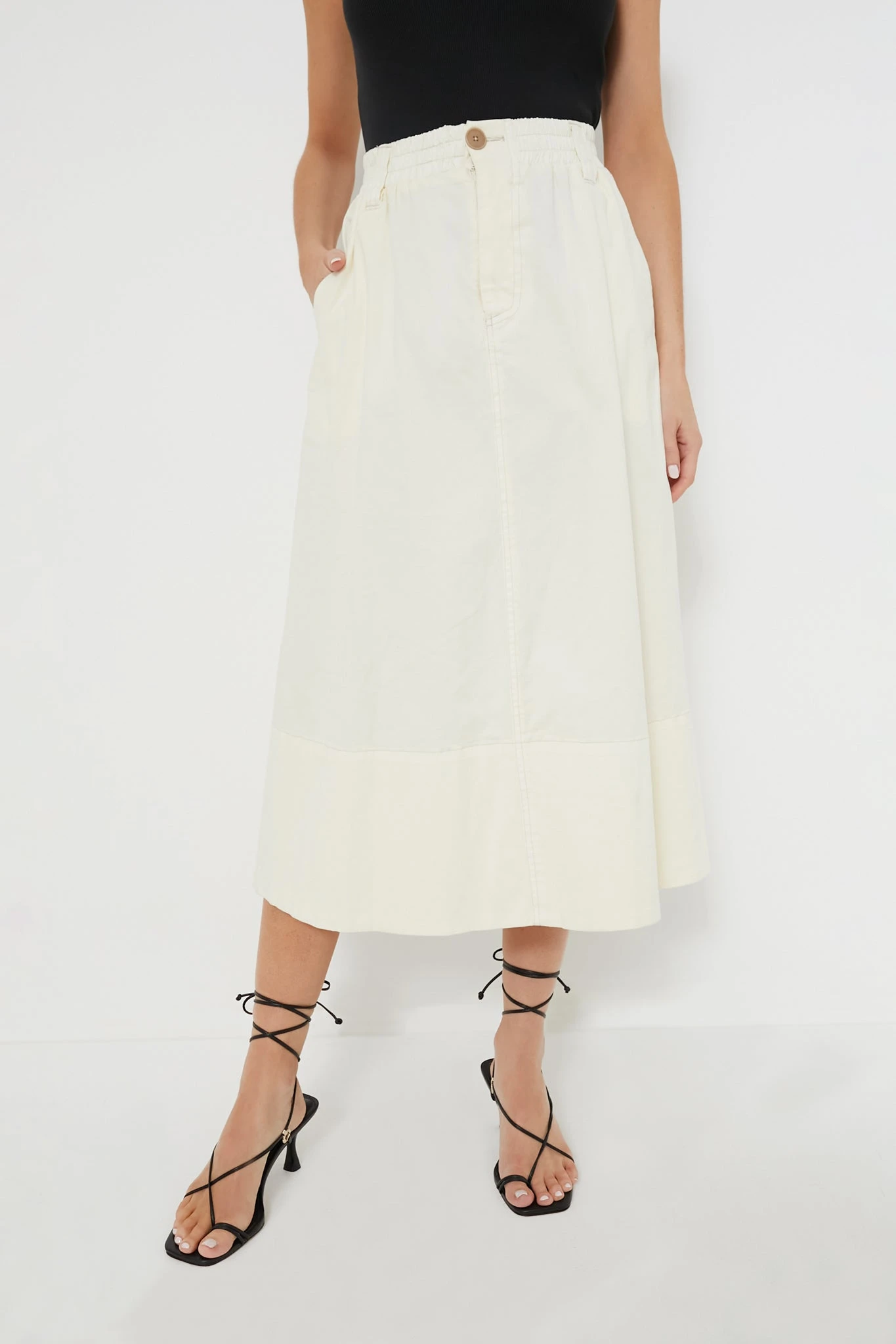 Cream Karina Cotton Skirt 3 Cream Karina Cotton Skirt