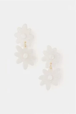 Mother Of Pearl Daisy Earrings