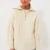Varley Winter White Daria Half Zip Cable Knit -Loeffler Cloth Shop yzoBe4jGDxCVaUBcRdIbQ3yqDhImCb4I 1