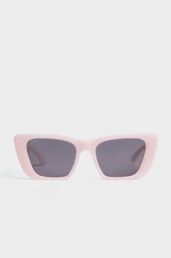 Pink Velvet And Grey Aura Sunglasses