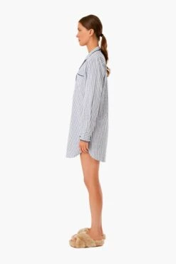 Navy French Ticking Nightshirt -Loeffler Cloth Shop zLUJhGz4PUqb8mb90YUAS6dD3Y0Neiaf 1