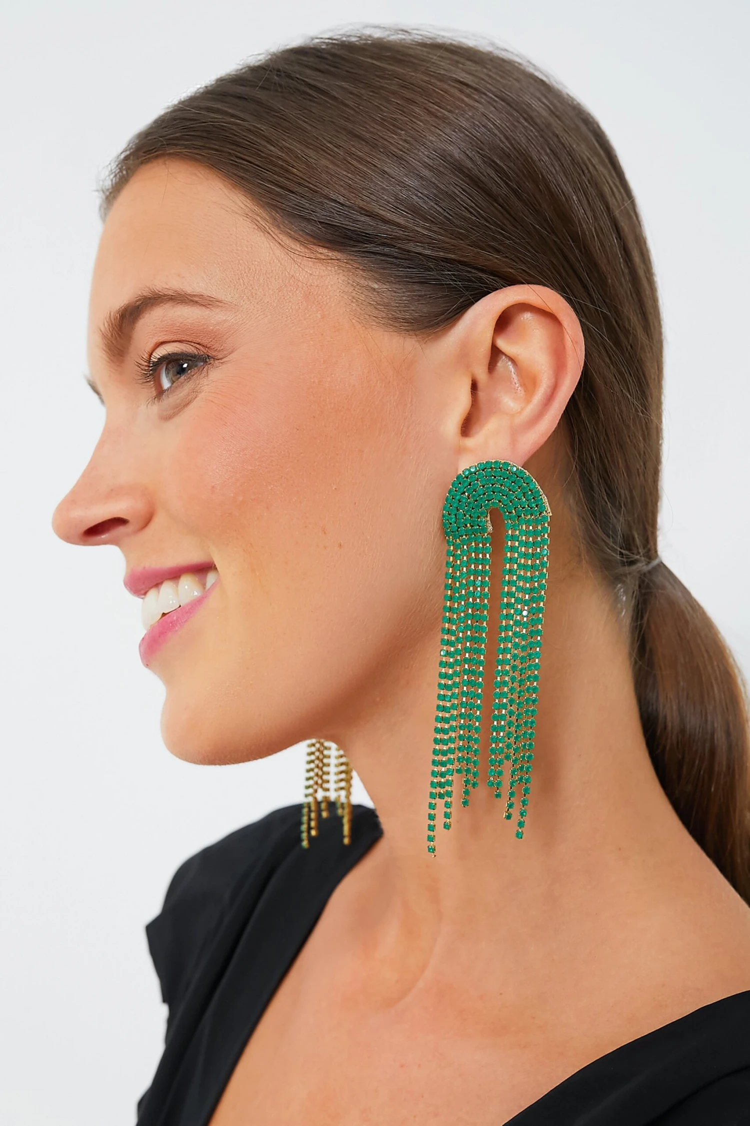 Green Adina Earring 4 Green Adina Earring - Image 2